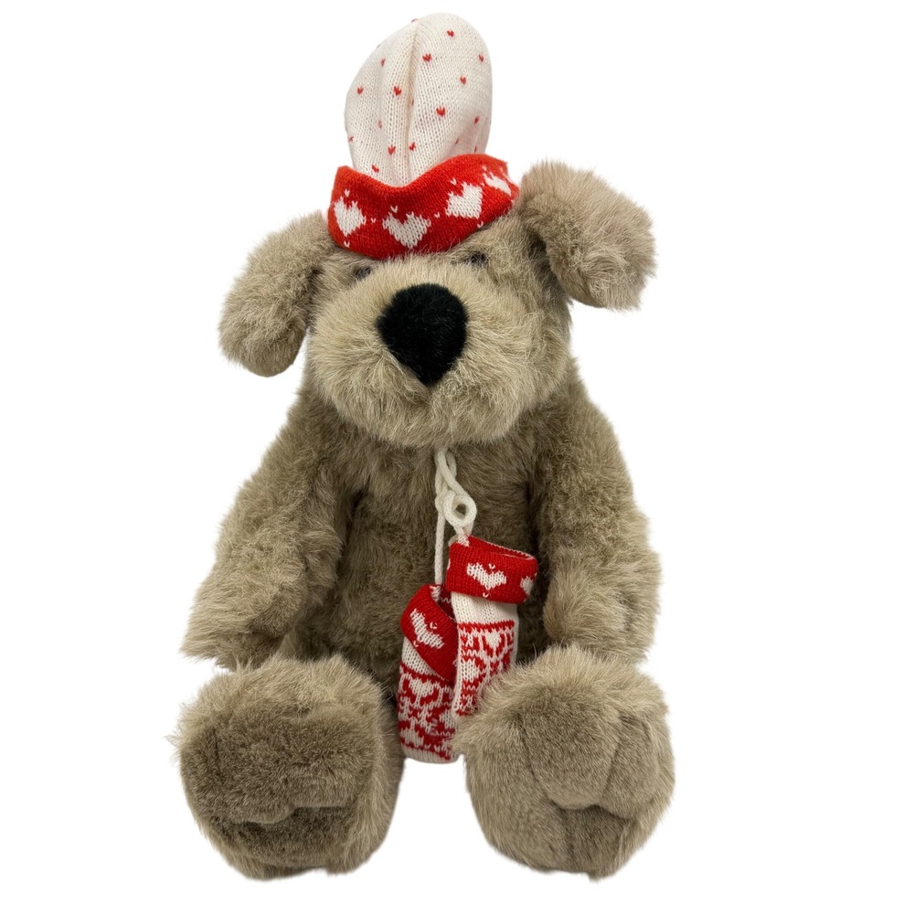 Vtg Target Stores Kris Mutt Dog Plush Stuffed Animal Hat Mittens Christmas 16 in